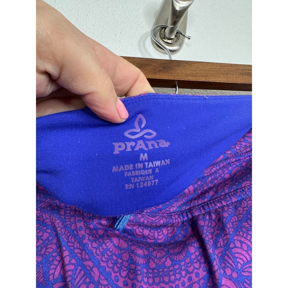 Prana Purple Blue Mandala Print Athletic Skort with Pocket Medium Activewear - Picture 3 of 4